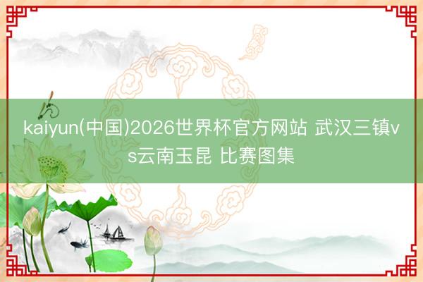 kaiyun(中国)2026世界杯官方网站 武汉三镇vs云南玉昆 比赛图集